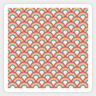 Retro Rainbows Pattern Sticker